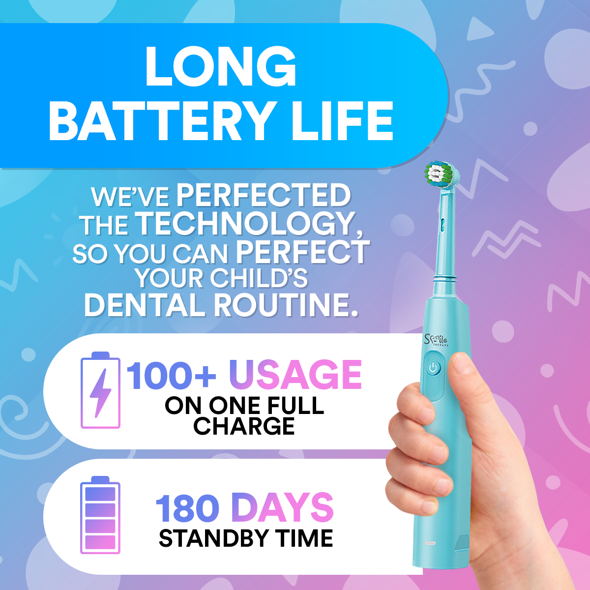 Kids Sonic Oscillating 3-In-1 Electric Toothbrush