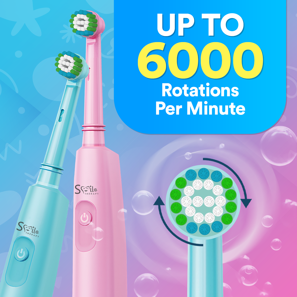 Kids Sonic Oscillating 3-In-1 Electric Toothbrush